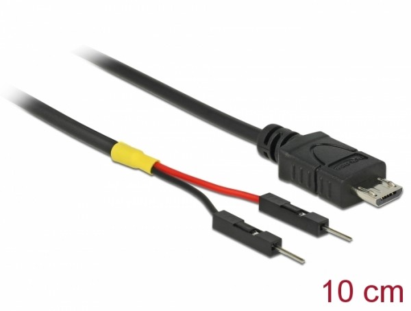 USB Stromkabel Micro-B auf 2 x Pfostenstecker einzeln Strom 10 cm, Delock® [85406]