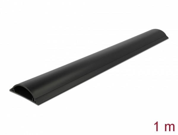 Kabelkanal selbstklebend 70 x 20 mm - Länge 1 m schwarz, Delock® [20711]