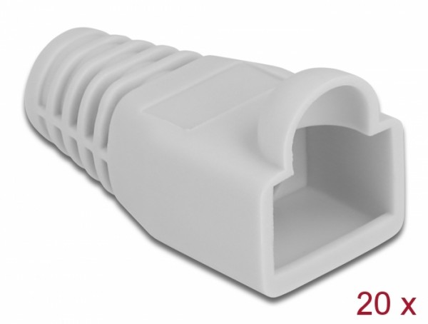 Knickschutztülle für RJ45 Stecker grau 20 Stück, Delock® [86727]