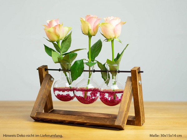 Deko-Blumenvase "Rundkolben", dreifach