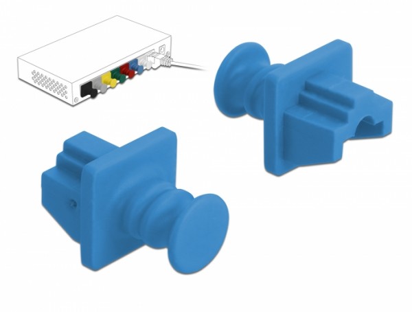 Staubschutz für RJ45 Buchse 10 Stück blau, Delock® [86509]