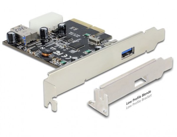 PCI Express x4 SuperSpeed USB 10 Gbps (USB 3.1 Gen 2) 1+1 Port inkl. LP ASmedia, Delock® [89399]