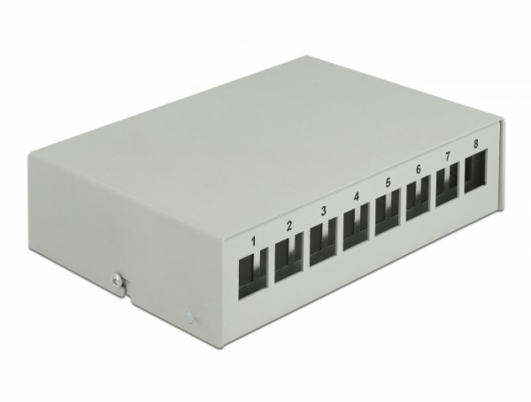 Keystone Patchpanel 8 Port grau, Delock® [43412]