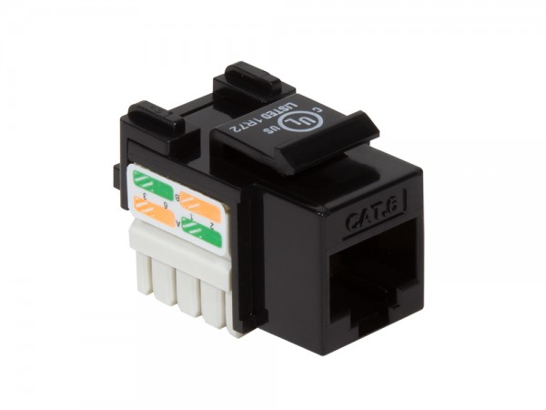RJ45 Einbaubuchse PrimeLine Cat.6, ungeschirmt 90° LSA-Anschluss, LogiLink® [KJ08C6U]