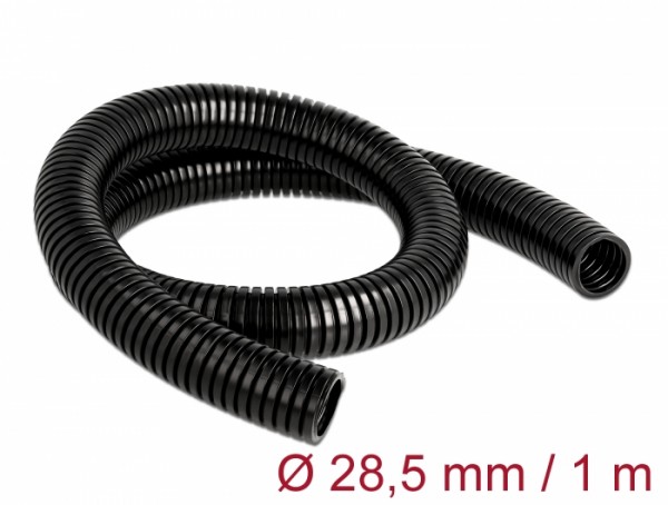 Kabelschutzschlauch 1 m x 28,5 mm schwarz, Delock® [60459]