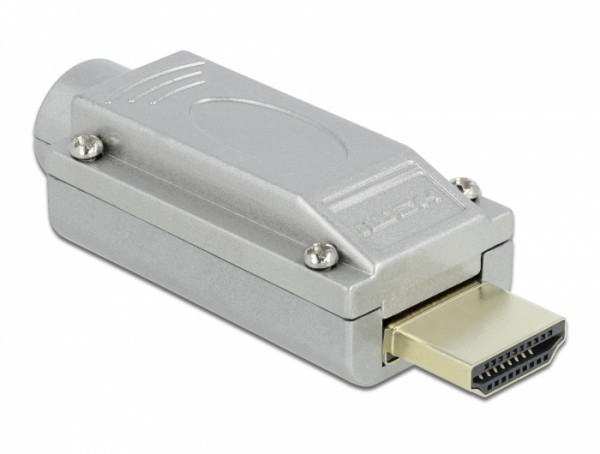 HDMI-A Stecker zu Terminalblock Adapter mit Metall Gehäuse, Delock® [65201]
