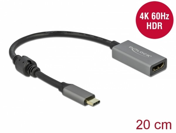 Aktiver USB Type-C™ zu HDMI Adapter (DP Alt Mode) 4K 60 Hz (HDR), Delock® [66571]