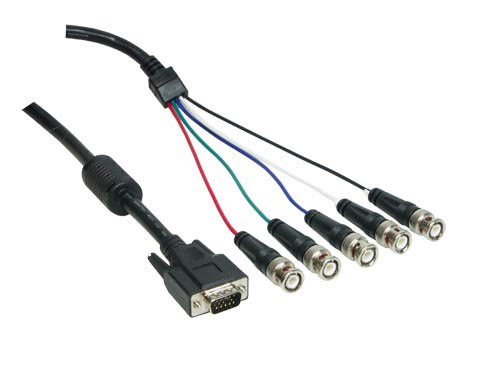 Monitorkabel VGA 15pol an 5x BNC 1,8m, Good Connections®