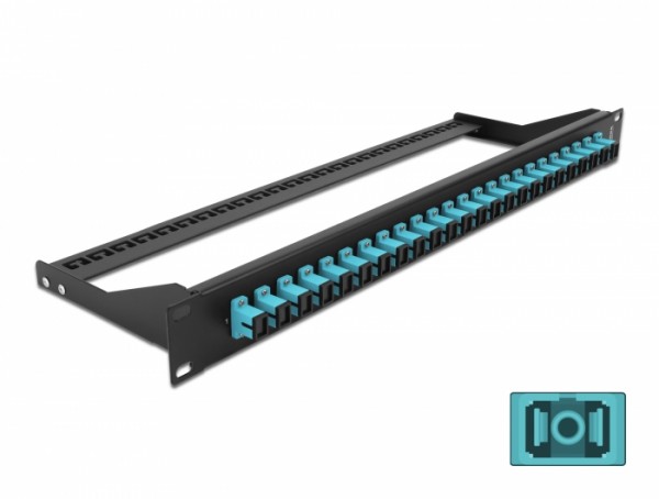 19" LWL Patchpanel 24 Port SC Simplex aqua, Delock® [43383]