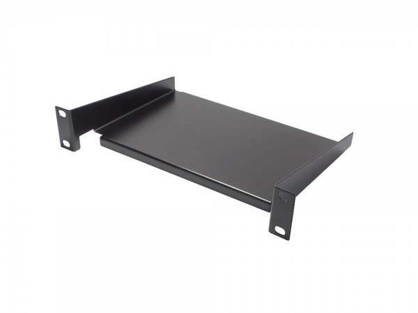 10" Fachboden, Befestigung vorne, Einbautiefe 160 mm, tiefschwarz (RAL9005), Good Connections®