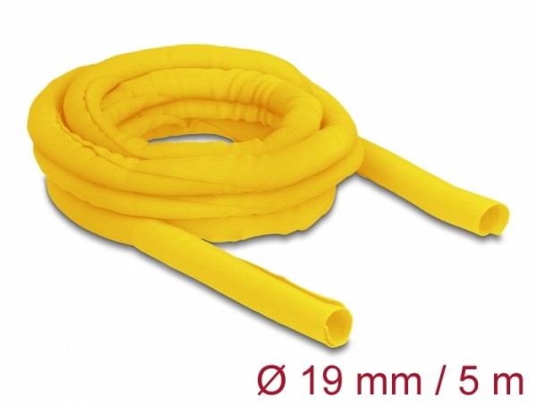 Gewebeschlauch selbstschließend hitzebeständig 5 m x 19 mm gelb, Delock® [20874]