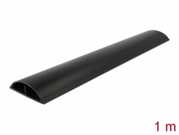 Kabelkanal selbstklebend 89 x 21 mm - Länge 1 m schwarz, Delock® [20712]