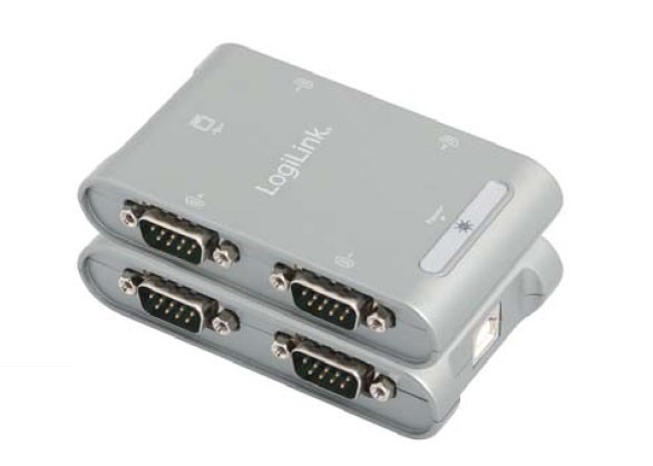 Adapter, USB 2.0, 4-Port, Seriell, LogiLink® [AU0032]