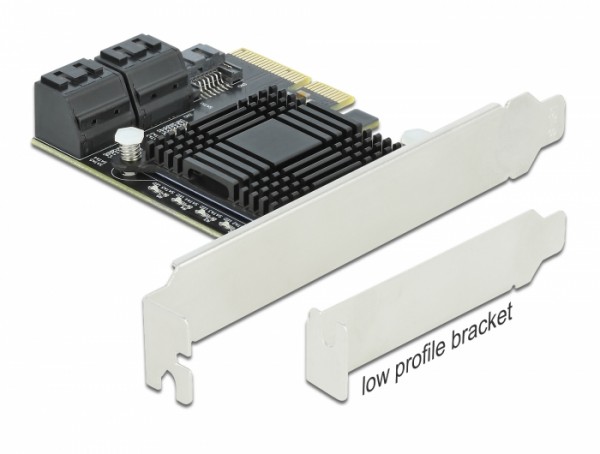 5 Port SATA PCI Express x4 Karte - Low Profile Formfaktor, Delock® [90498]