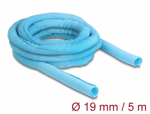 Gewebeschlauch selbstschließend hitzebeständig 5 m x 19 mm blau, Delock® [20882]