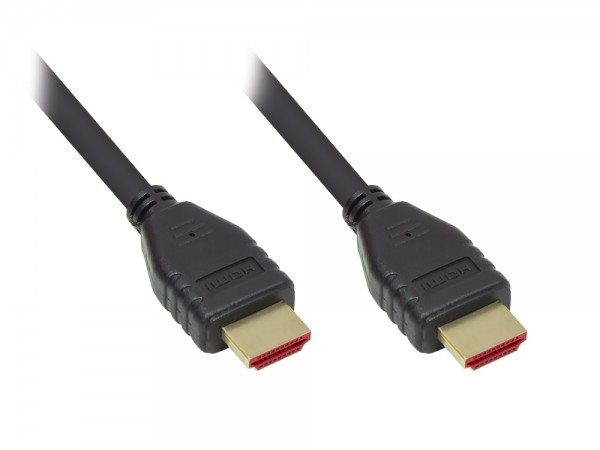Ultra-High-Speed HDMI® 2.1 Kabel, 8K UHD-2 / 4K UHD, vergoldete Kontakte, CU, schwarz, 3m, Good Connections®