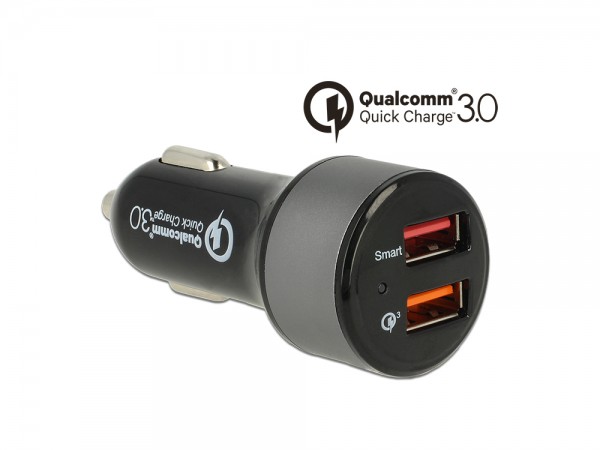 Kfz Ladeadapter, 2x USB Typ A mit Qualcomm® Quick Charge 3.0, Navilock® [62739]