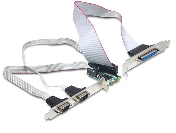 MiniPCIe I/O PCIe full size 2 x Seriell RS-232, 1 x Parallel, Delock® [95232]