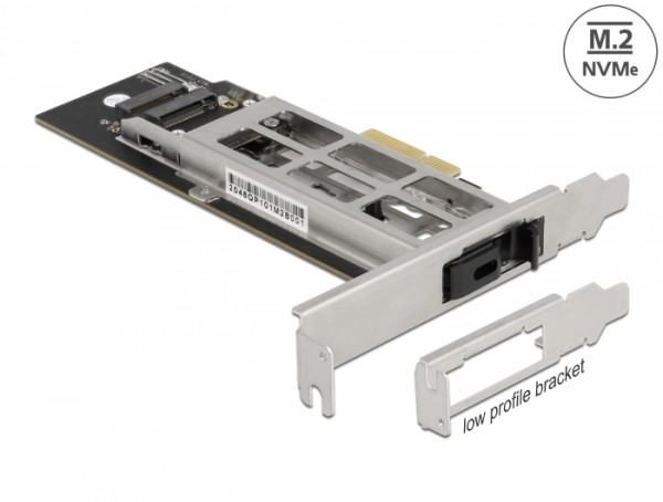 Wechselrahmen PCI Express Karte für 1 x M.2 NMVe SSD - Low Profile Formfaktor, Delock® [47003]