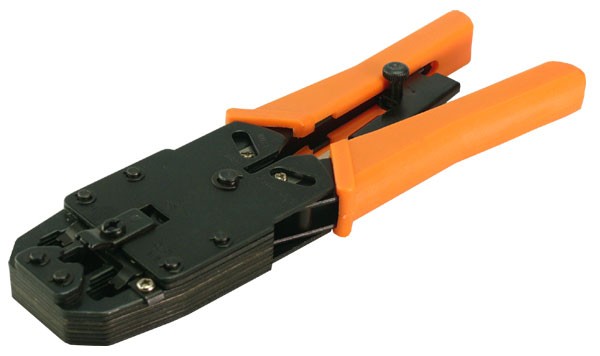 LogiLink® Crimpzange universell mit Kabelschneider und Abisolierer Metall [WZ0003]