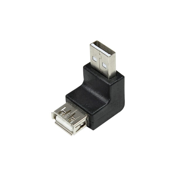 Adapter, USB 2.0, A Stecker auf A Buchse, 90° gewinkelt, LogiLink® [AU0025]