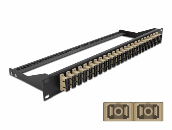 19? LWL Patchpanel 24 Port SC Duplex beige, Delock® [43394]