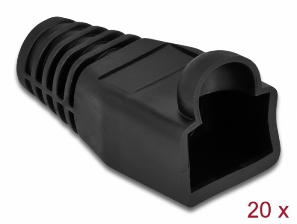 Knickschutztülle für RJ45 Stecker schwarz 20 Stück, Delock® [86722]