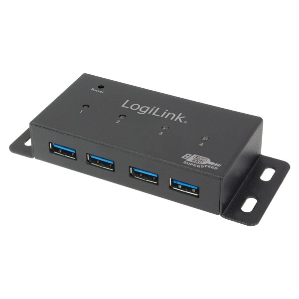 USB 3.0 HUB, 4-Port, Metall Gehäuse, Logilink® [UA0149]