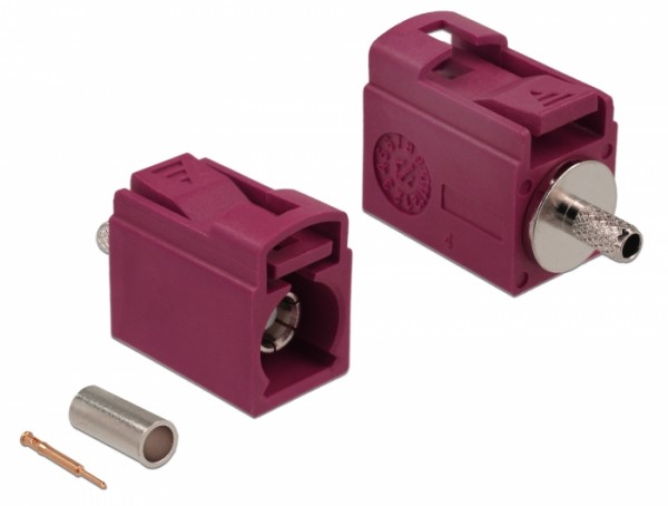 FAKRA L Buchse 21 mm (kurz) zum Crimpen, Delock® [89710]