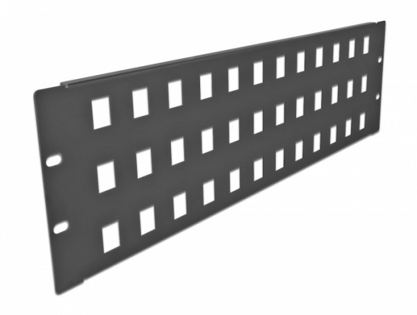 19" Keystone Patchpanel 48 Port 3 HE schwarz, Delock® [66838]