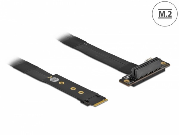M.2 Key M zu PCIe x4 NVMe Adapter gewinkelt mit 20 cm Kabel, Delock® [64132]