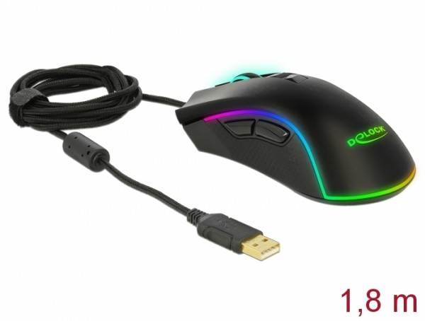 Optische 7-Tasten USB Gaming Maus - Rechtshänder, Delock® [12670]