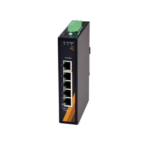 5-Port Industrie Ethernet Switch - 5*10/100/1000Tx, 12-48VDC Power Input, Exsys® [EX-6221]