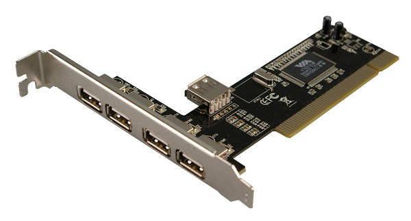 LogiLink® PCI Schnittstellenkarte USB 2.0 4+1 [PC0028]