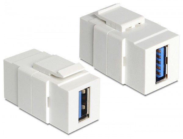 Keystone Jack, USB 3.0 A Buchse an USB 3.0 A Buchse, Delock® [86319]