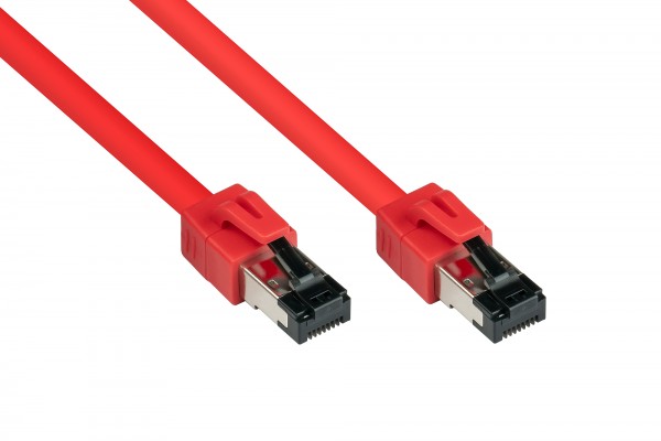 RNS® Patchkabel Cat. 8.1, S/FTP, PiMF, halogenfrei (LSZH), 2000MHz, 40Gbit/s, rot, 7,5m, Good Connections®