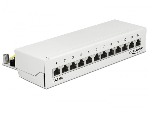 Delock Desktop Patchpanel Cat.6A, 12-Port, weiß, Delock® [87679]
