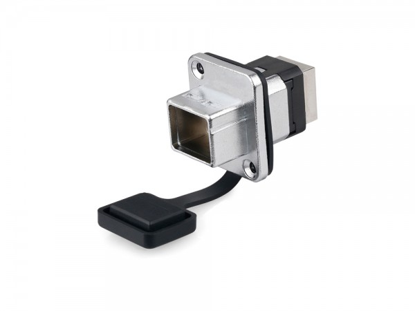 Industrie-Steckverbinder S6 - RJ45 Durchführungskupplung, RJ45 Buchse beidseitig, Metall, Good Connections®