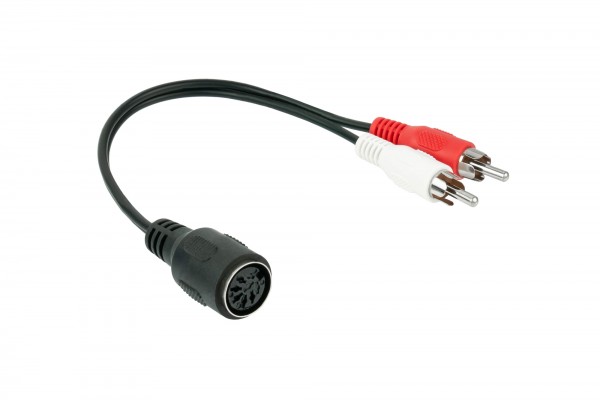 Audio Adapter 2x Cinch Stecker an 5-pol DIN Buchse, 0,2m, Good Connections®
