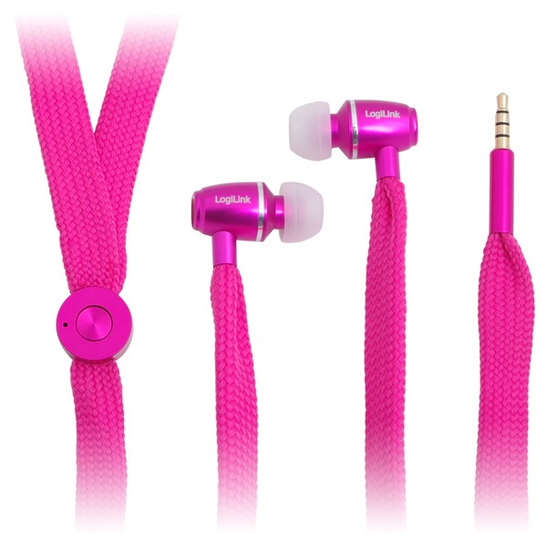 Kopfhörer, stereo, In-Ear, pink, LogiLink®, [HS0026]