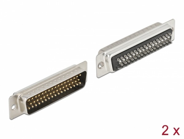 D-Sub HD 50 Pin Stecker Metall, Lötversion, 2 Stück, Delock® [66705]