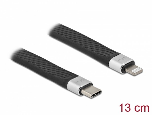 FPC Flachbandkabel USB Type-C™ zu Lightning™ für iPhone™, iPad™ und iPod™ 13 cm, Delock® [86941]