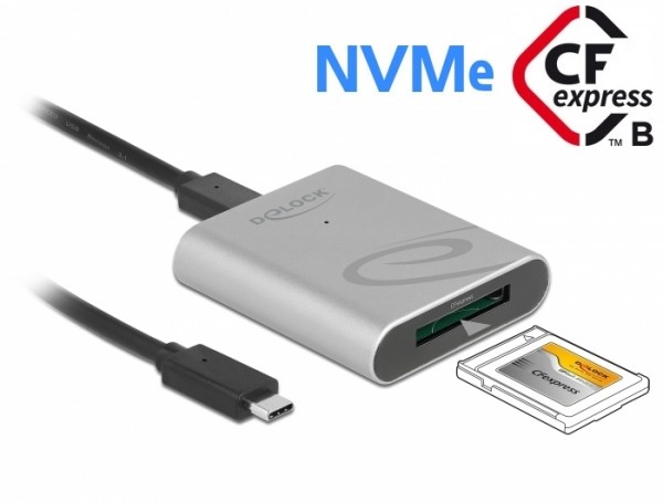 USB Type-C™ Card Reader im Aluminium Gehäuse für CFexpress Speicherkarten , Delock® [91751]