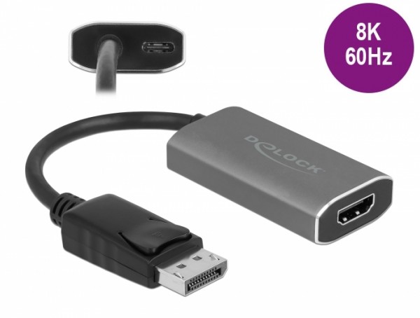 Aktiver DisplayPort 1.4 zu HDMI Adapter 8K mit HDR Funktion, Delock® [63118]