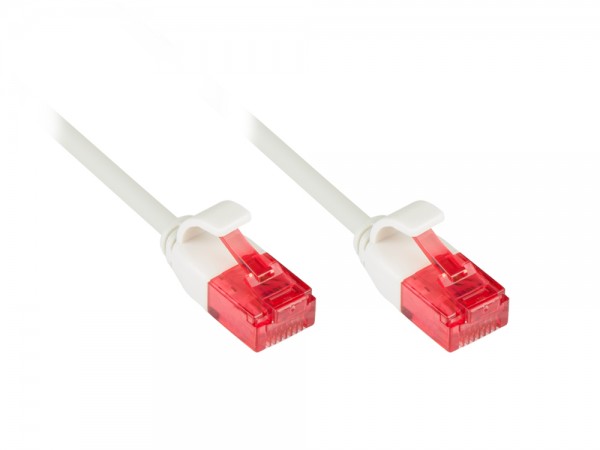 Patchkabel, Cat.6, U/UTP, SLIMLINE-KABEL, PVC, CU, 250MHz, grau, 20m, Good Connections®