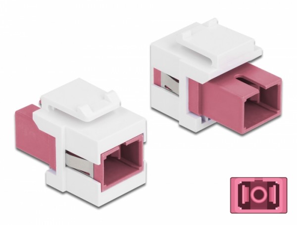 Keystone Modul SC Simplex Buchse zu SC Simplex Buchse violett / weiß, Delock® [86717]