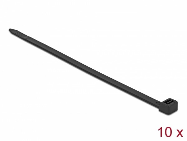 Kabelbinder L 850 x B 9 mm 10 Stück schwarz, Delock® [19646]