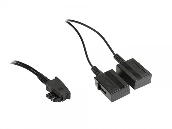Telefon-Adapter TAE-F Stecker an 2 x TAE-F Buchse, Länge: 20cm, Good Connections®