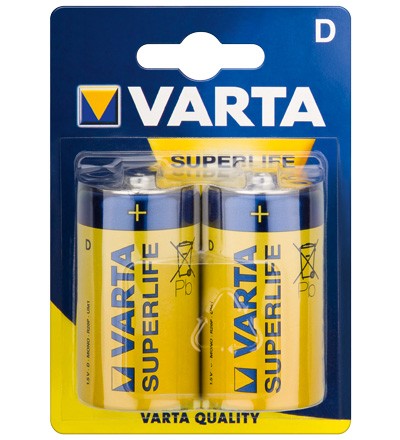 Varta® Battery (2020) Superlife (Alkali Mono) R 20 VSL (D) 1,5V, 2er Pack in Blister