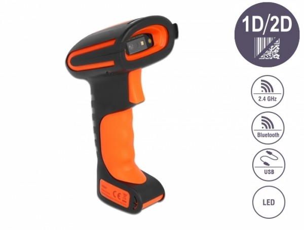 Industrie Barcode Scanner 1D und 2D für 2,4 GHz, Bluetooth oder USB, Delock® [90507]